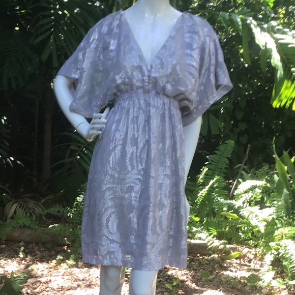 Vintage silk butterfly sleeve Dress - Picture 1 of 9